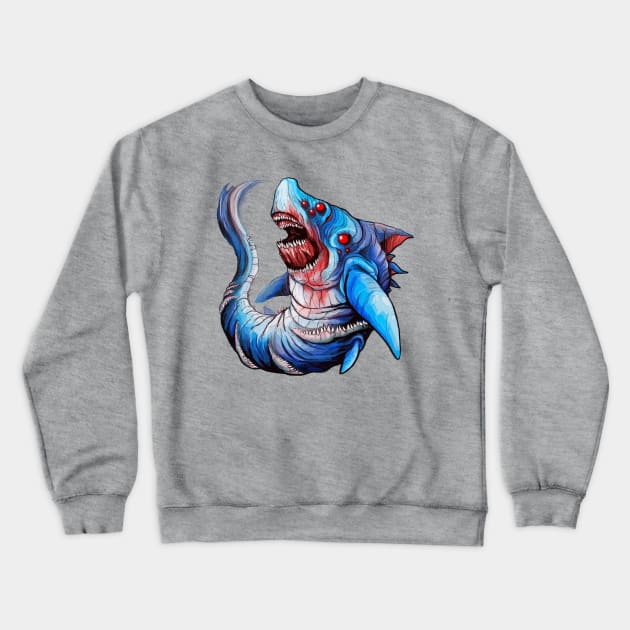 Shark Mutant Crewneck Sweatshirt by RadioactiveUppercut